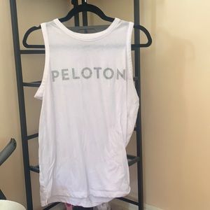 White Peloton tank